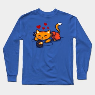 Cute Kawaii Japanese Anime Cat Gift For Cat Lovers Long Sleeve T-Shirt